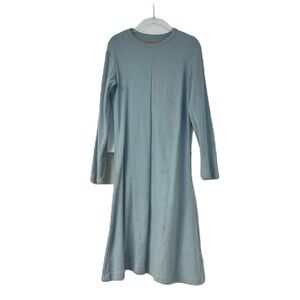 Tango girls sz m ribbed light blue aline 3/4 sleeve dress spring summer casual